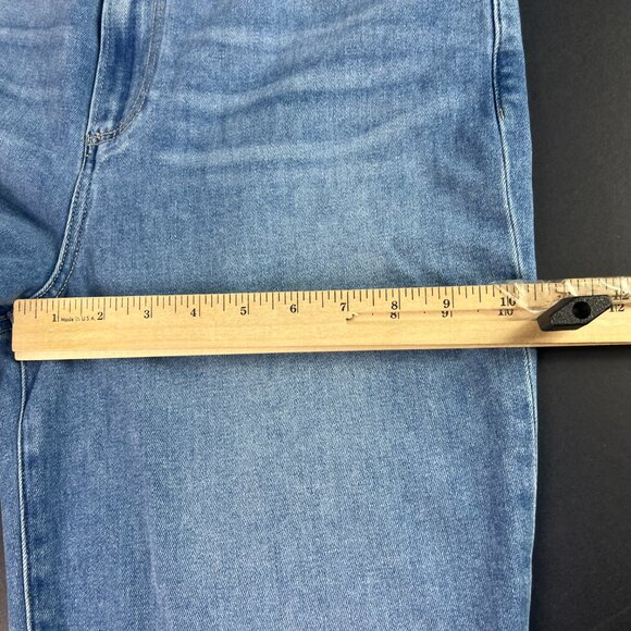 Paige Jeans Womens 34x25* Cindy Cropped Straight Blue Faded Raw Hem Denim Tag 33 - Picture 14 of 16